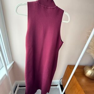 Aritzia Babaton Ribbed Bodycon Dress in Burgundy